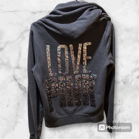 PINK Victoria's Secret Tops - Pink Victoria Secret Bling Hoodie